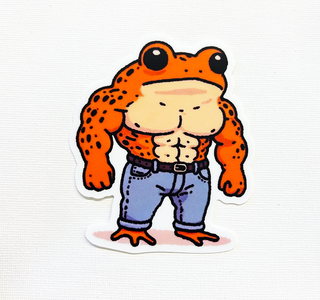 Buff Frog Vinyl Sticker