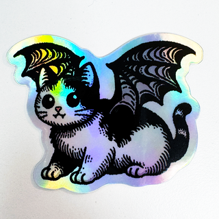 Holo Catbat Sticker