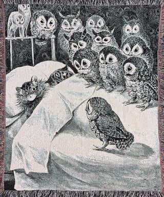 Louis Wain Owls Blanket