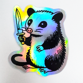 Stabby Possum Sticker