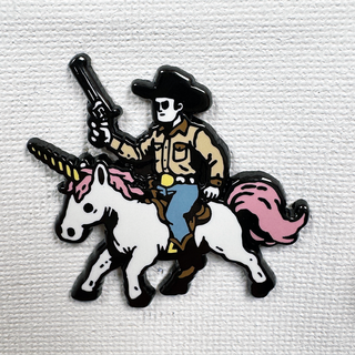 Unicorn Cowboy Pin