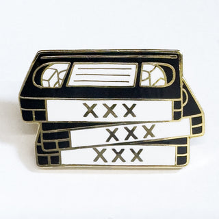 Videotapes Enamel Pin